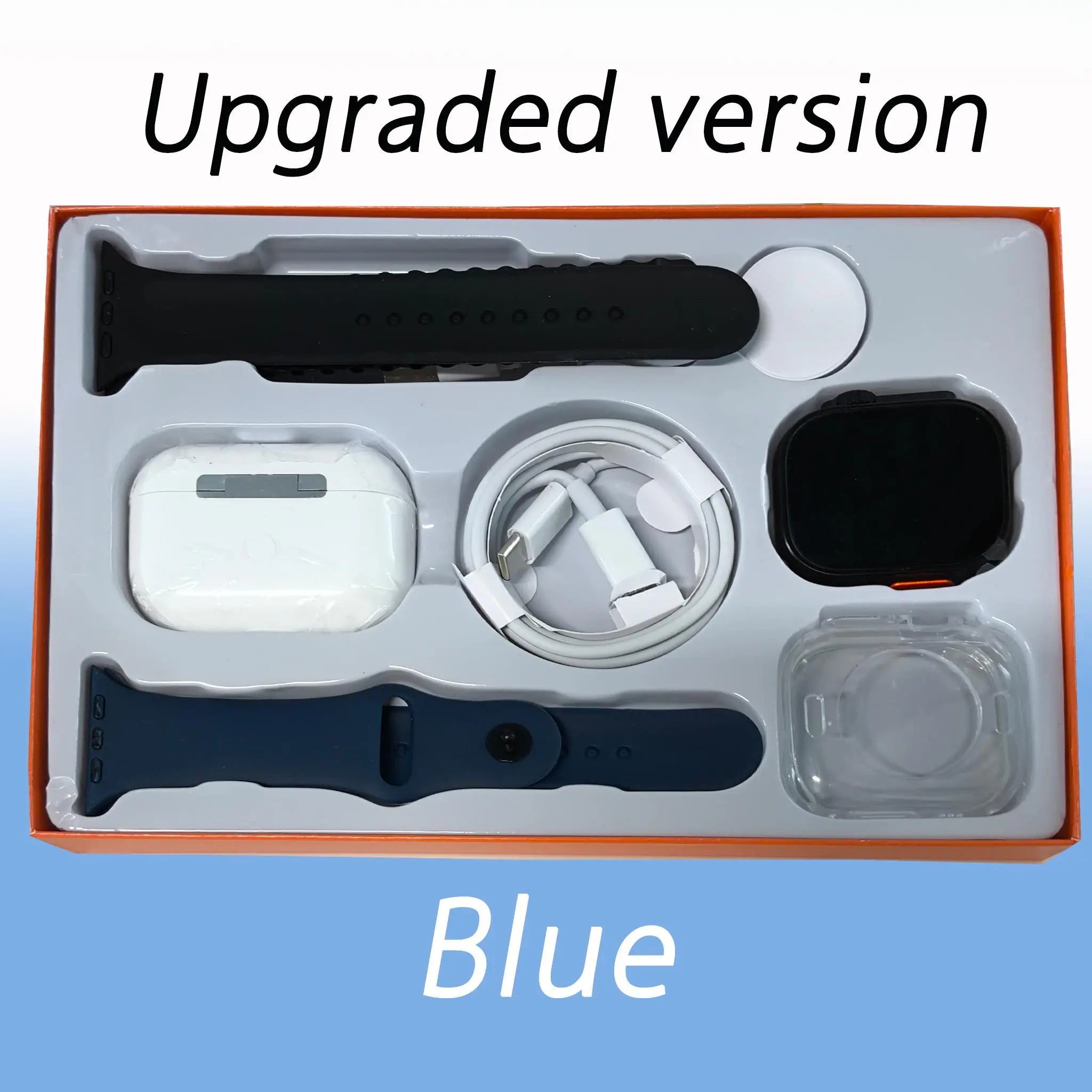 All-in-One Smart Watch Kit with Bluetooth Headphones, Type-C Cable & Audio Support