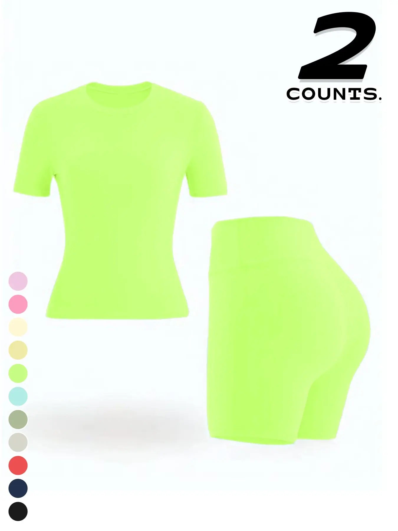 Elevate Your Workout: Women's Comfortable Outdoor Sport Set - Breathable Short Sleeve & Shorts in Vibrant Colors for Running, Yoga, and Casual Wear