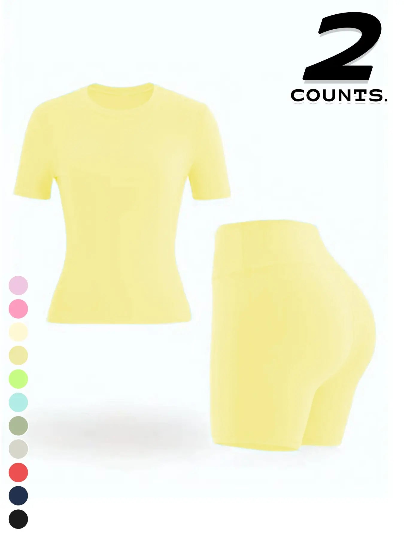 Elevate Your Workout: Women's Comfortable Outdoor Sport Set - Breathable Short Sleeve & Shorts in Vibrant Colors for Running, Yoga, and Casual Wear