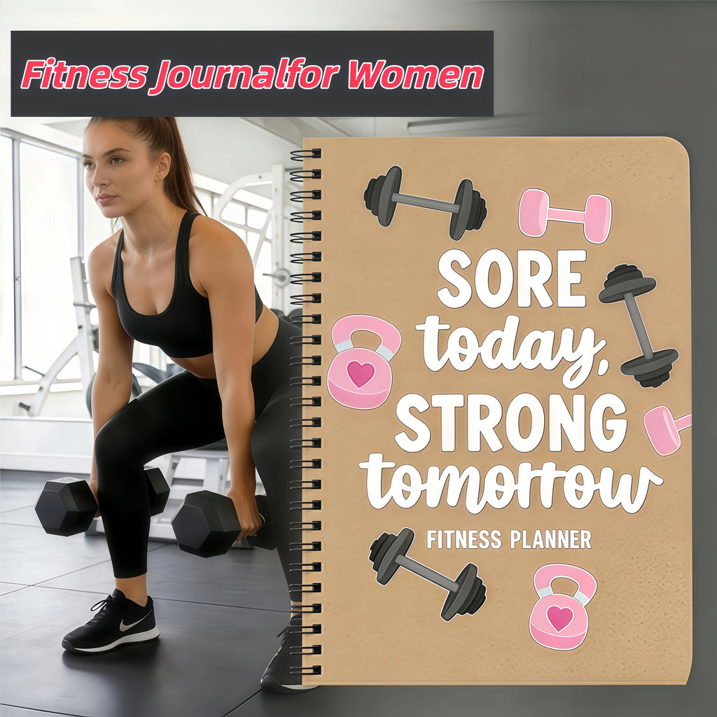 Agenda definitiva para el fitness y registro de entrenamientos: diario de ejercicios sin fecha para el seguimiento de la pérdida de peso y el entrenamiento en casa o en el gimnasio. Regalo ideal para los amantes del fitness.