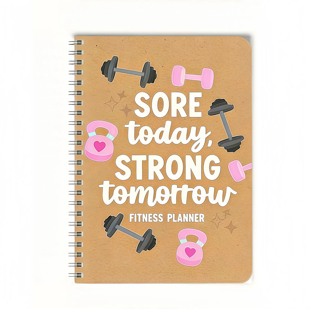 Agenda definitiva para el fitness y registro de entrenamientos: diario de ejercicios sin fecha para el seguimiento de la pérdida de peso y el entrenamiento en casa o en el gimnasio. Regalo ideal para los amantes del fitness.