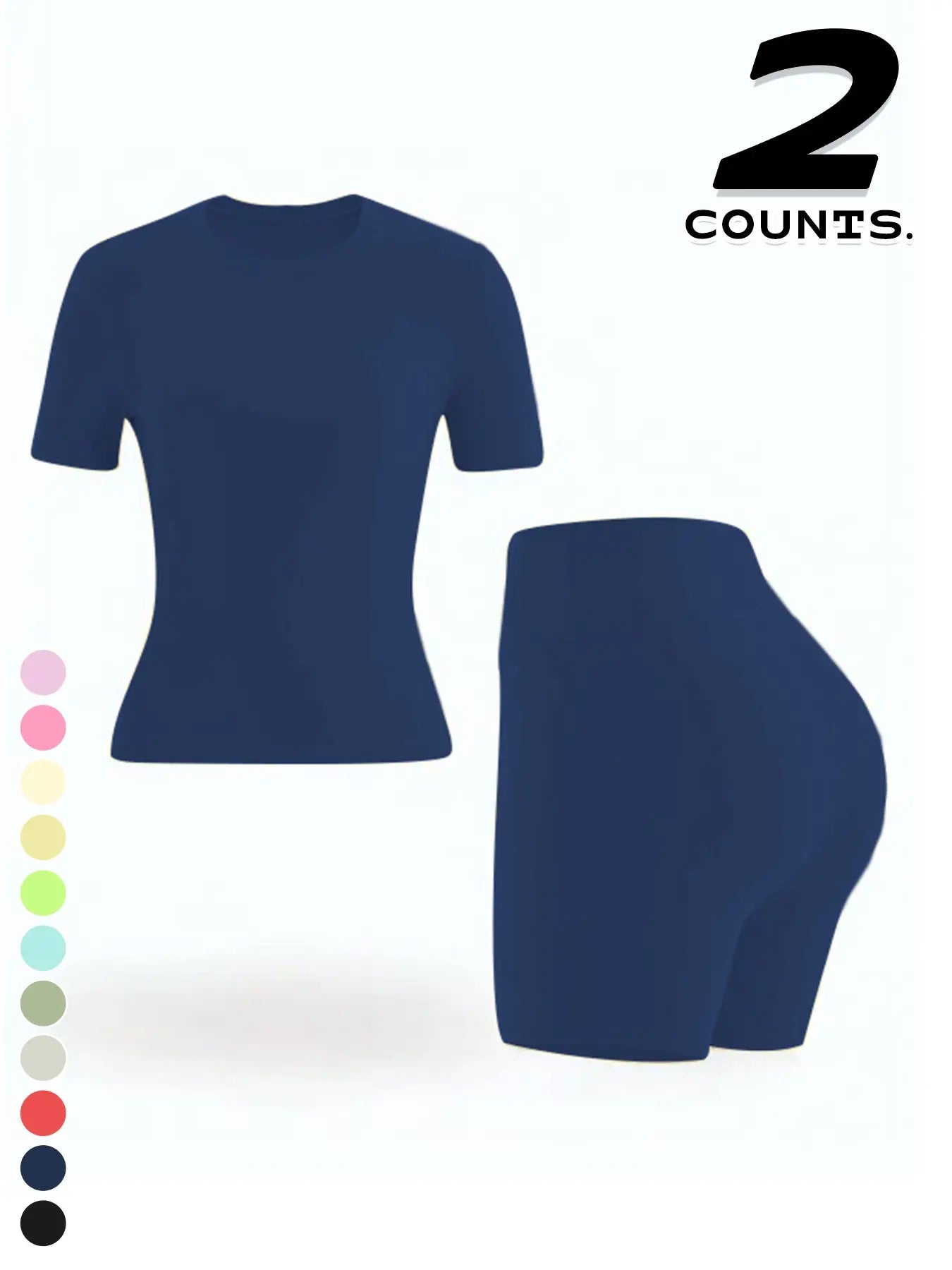 Elevate Your Workout: Women's Comfortable Outdoor Sport Set - Breathable Short Sleeve & Shorts in Vibrant Colors for Running, Yoga, and Casual Wear